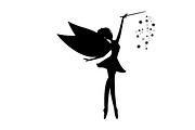 Fairies black silhouette, an Illustration by Svetlana Voloshina (Thumbnail 2 of 3)