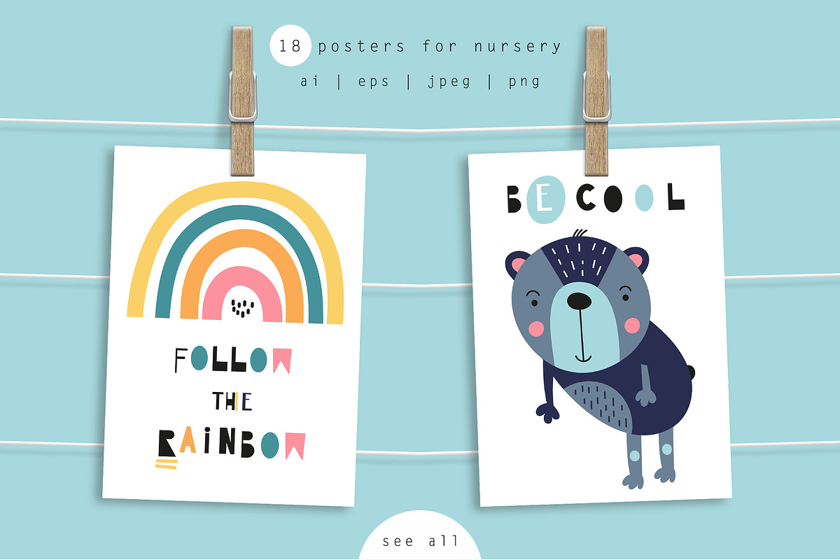Nursery Art Animals, an Animal Illustration by Nursery Art (Photo 4 of 9)
