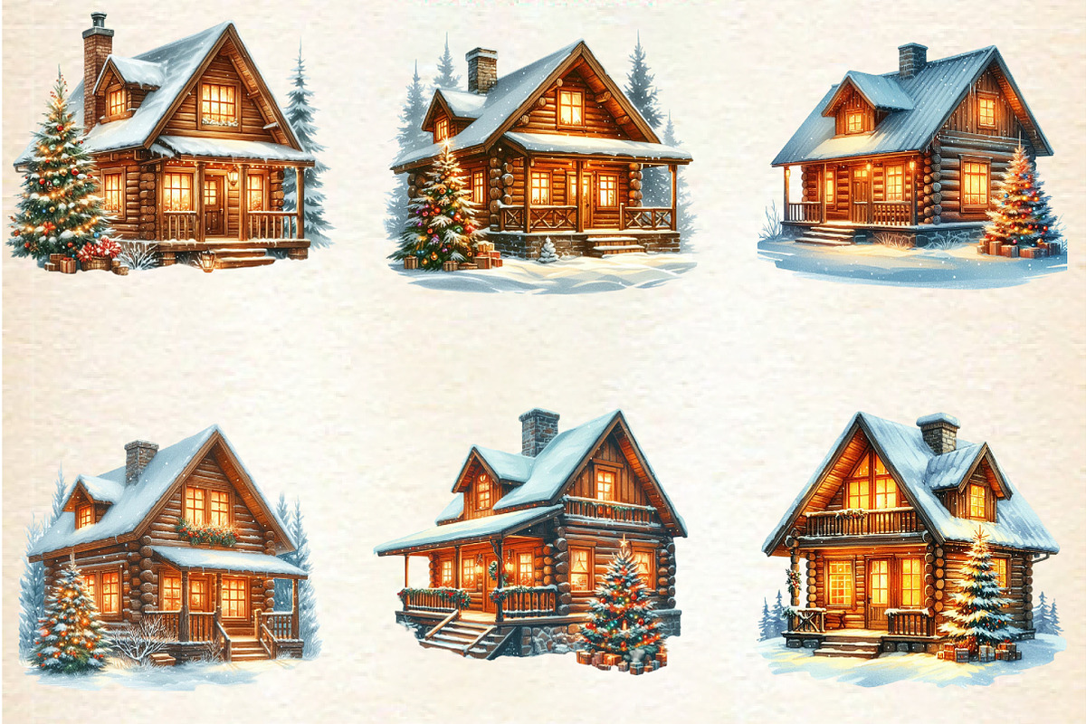 Christmas Winter Cabin Sublimation, an Illustration by DreamArtGraphic (Photo 2 of 6)