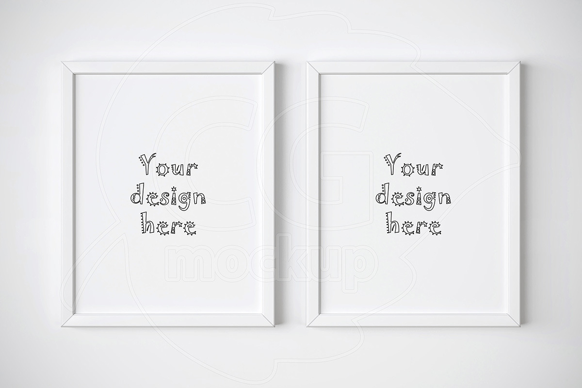 Set of two minimal frames mockup, a Print Template by CGmockup
