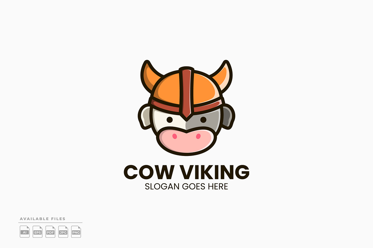 Cow Viking Logo, a Branding & Logo Template by Zeer Graphic