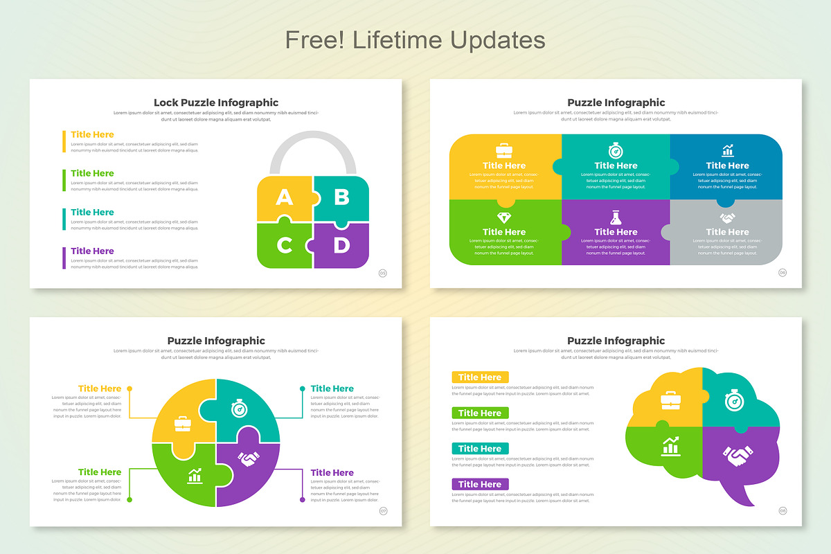 Puzzle Infographic Keynote, a Templates & Theme by Mighty-Slide (Photo 3 of 8)