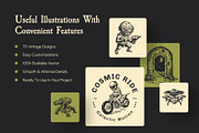 Vintage Alien Illustration Set, a Technology Illustration by Prosymbols (Thumbnail 2 of 10)