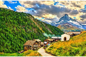 View of the Matterhorn mountain at, an Architecture Photo by Leonid Andronov