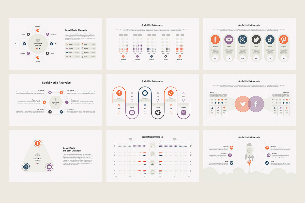 Social Media Analytics PowerPoint, a Presentation Template by HiSlide.io (Photo 2 of 5)