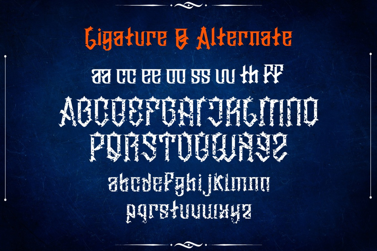 Zeularys - Decorative Blackletter, a Blackletter Font by Dhabee (Photo 12 of 16)
