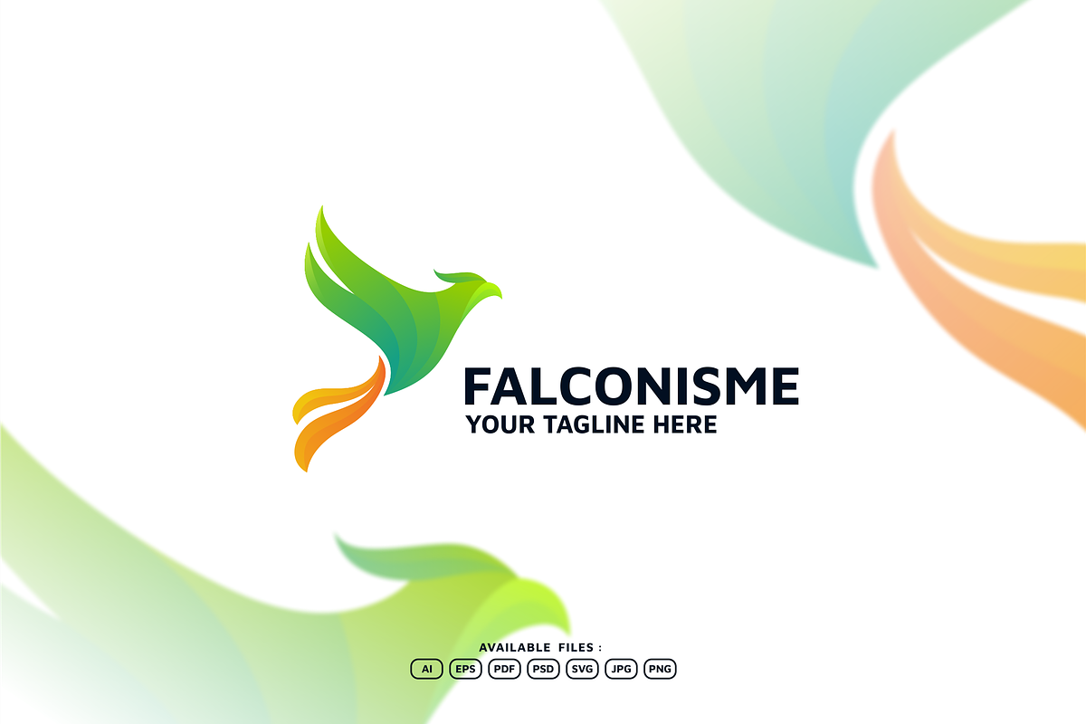FALCON COLORFUL LOGO TEMPLATE, a Branding & Logo Template by artism_design (Photo 2 of 2)