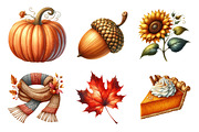 Fall Thanksgiving Clipart, an Illustration by SinaCreation (Thumbnail 2 of 4)