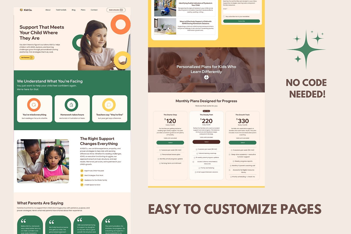 Kid Co. | Education Landing Page preview 5