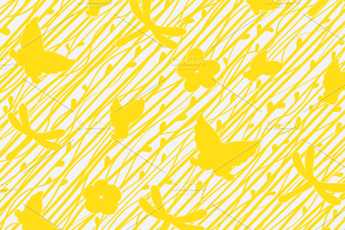Yellow Grey Japanese Backgrounds Kit preview 4