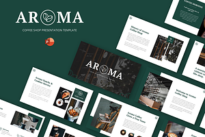Aroma - Coffee Shop & Cafe, a Presentation Template by Biwarastudio