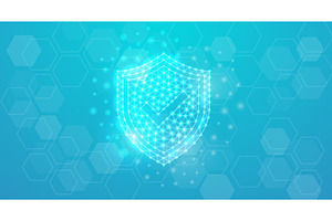 Shield with check mark low poly, an Object Illustration by GraphiShop