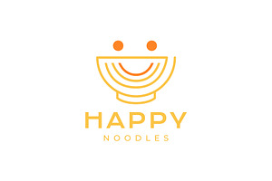 noodle bowl smile happy logo, a Branding & Logo Template by devastd