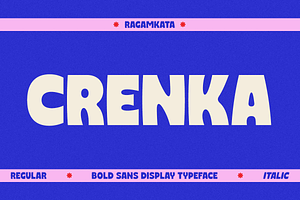 Crenka - Bold Food Branding Font, a Sans Serif Font by RagamKata