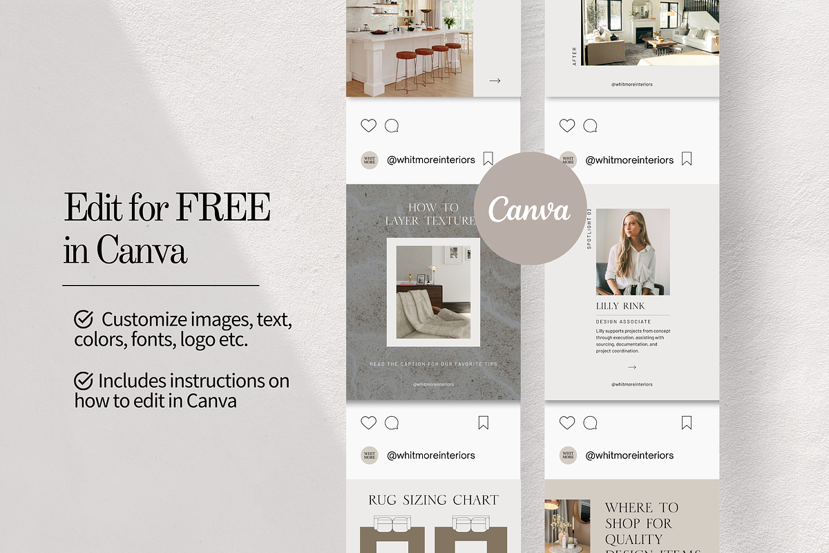 Interior Design Instagram Templates