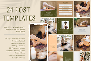 Bloom Yoga Earth Canva Template