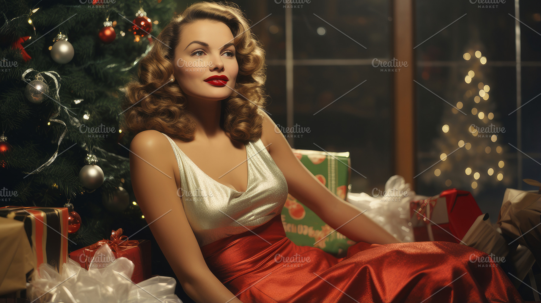 Retro Christmas and New Year Party, a Photo by Pictures for you!!!!!!!!!