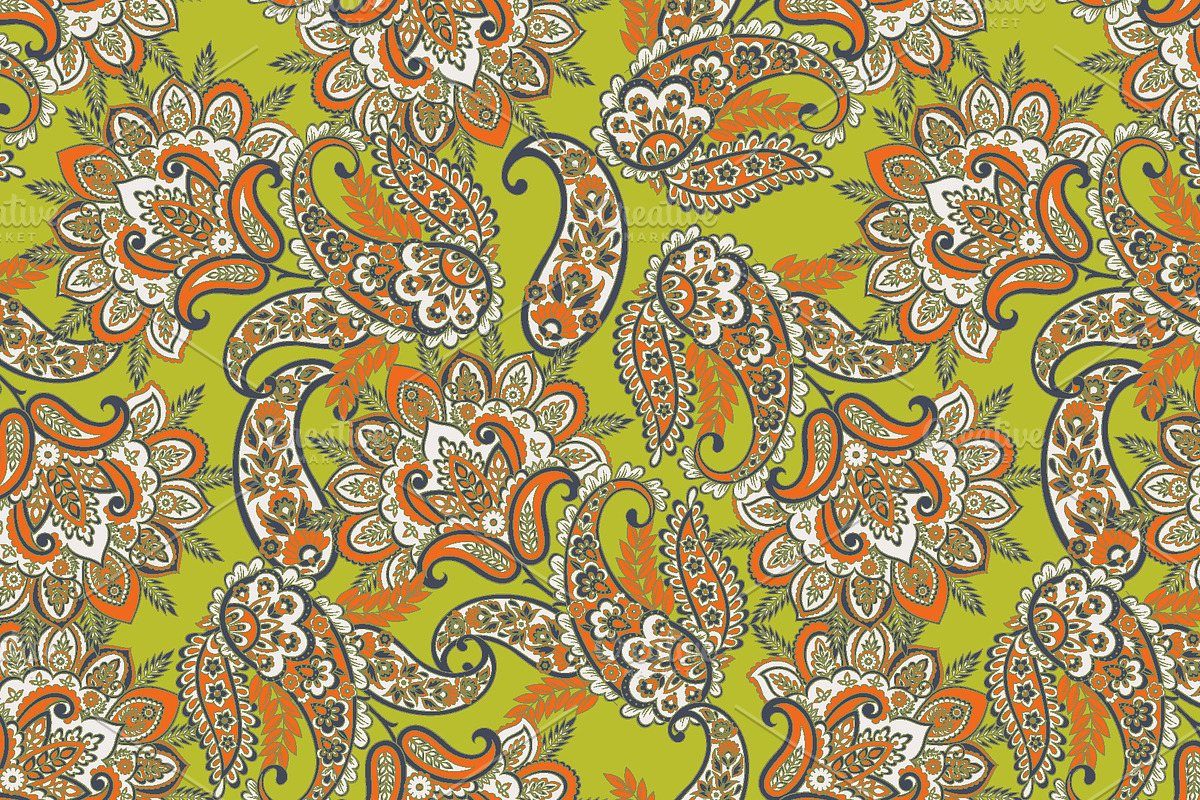 3 Fabfic Paisley seamless patterns, a Background Graphic by antalogiya (Photo 3 of 4)