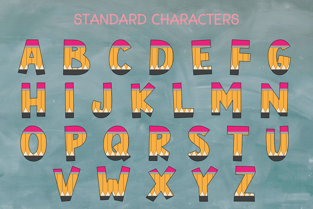 Back To School - 6 Color Fonts, a Graphic by Adalin Shop (Photo 8 of 19)