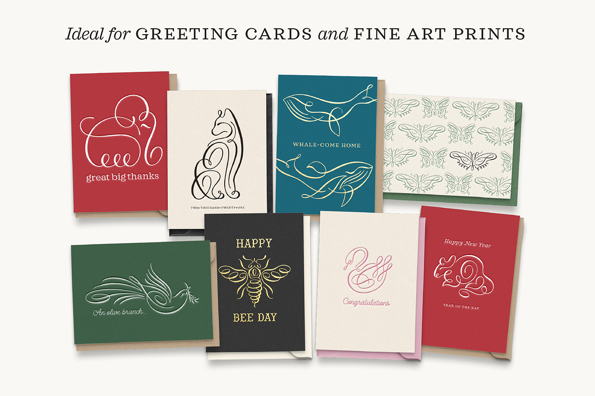 Animal Flourish Icons & Brushes, an Icon by Molly Suber Thorpe (Photo 7 of 11)