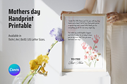 Mother Day Handprint Printable PDF, a Card Template by Snapybiz (Thumbnail 4 of 10)