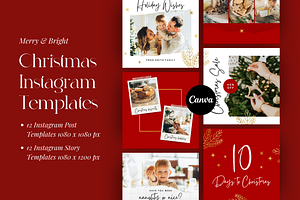 Christmas Instagram Templates CANVA
