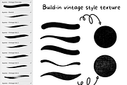 Procreate vintage ink comic brush, a Brush Add-On by ProcreateiBox