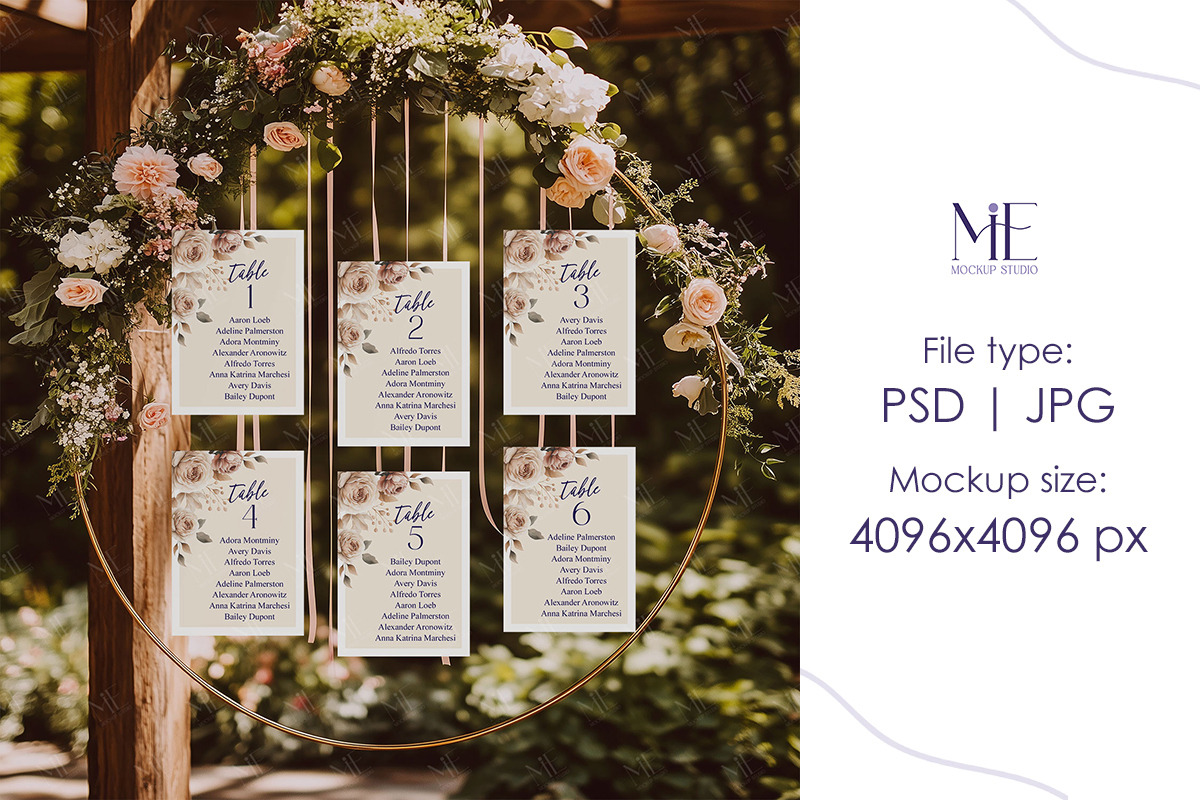 Wedding Seating Place Card Mockup, a Mockup by Mie Mockup Studio (Photo 3 of 5)