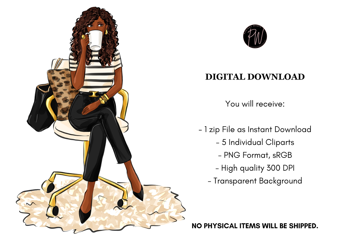 Girl Boss 25 Fashion Clipart, an Illustration by Parinaz Wadia Design (Photo 4 of 5)