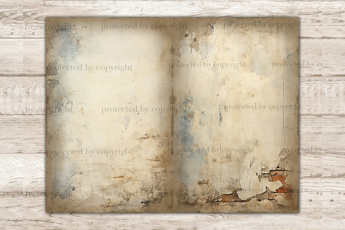 Distressed Junk Journal Pages, a Texture Illustration by GlamArtZhanna (Photo 9 of 10)