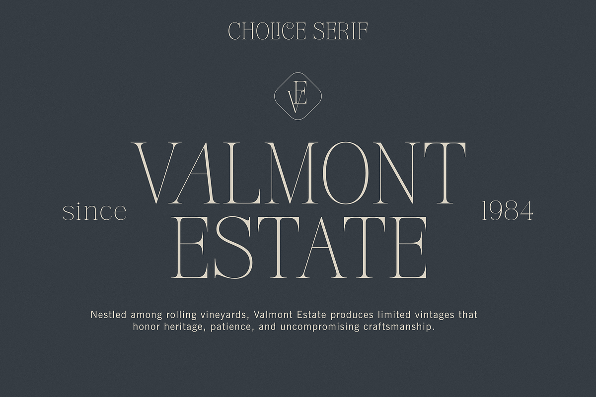 CHOLICE - A Luxurious Timeless Serif, a Serif Font by Comactype Foundry (Photo 5 of 13)