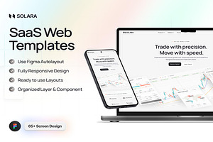 Solara Trading Platform Landing Page, an UI Kit Template by Creative Perspective