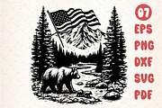 Mountain SVG, Mama Bear SVG  You w, an Illustration by Rose Art (Thumbnail 1 of 7)