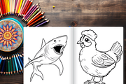 Baby Animal Coloring Pages for Kids, a Brochure Template by LA Design (Thumbnail 6 of 10)