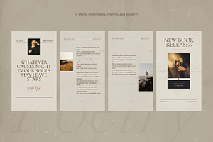 Writers Poets Social Media Templates