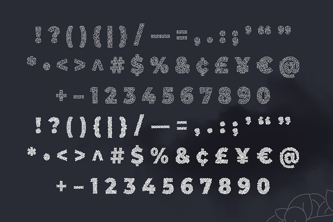 Batik Jawa Modern Decorative Font, a Font by Dicubit (Photo 12 of 12)