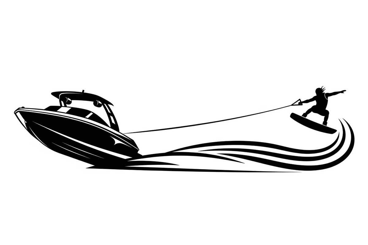 Water Ski Silhouette Vector Bundle, an Illustration by Designs_River (Photo 30 of 51)