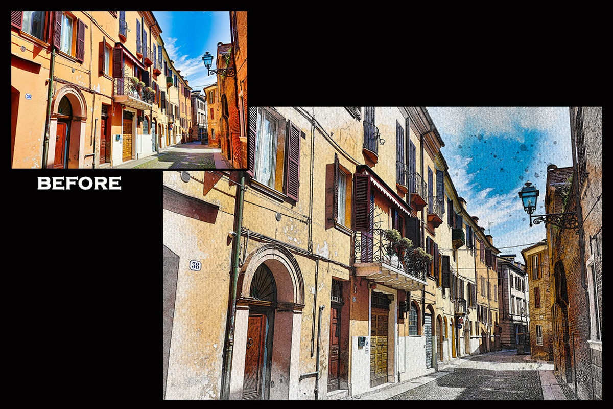 Poster Watercolor Photo Effect, an Action Add-On by 3d_model_tifotizi (Photo 2 of 3)