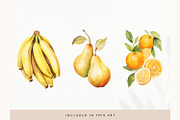 Watercolor Fruit Clipart, Fresh PNG, a Decorative Illustration by illuztrate (Thumbnail 6 of 13)
