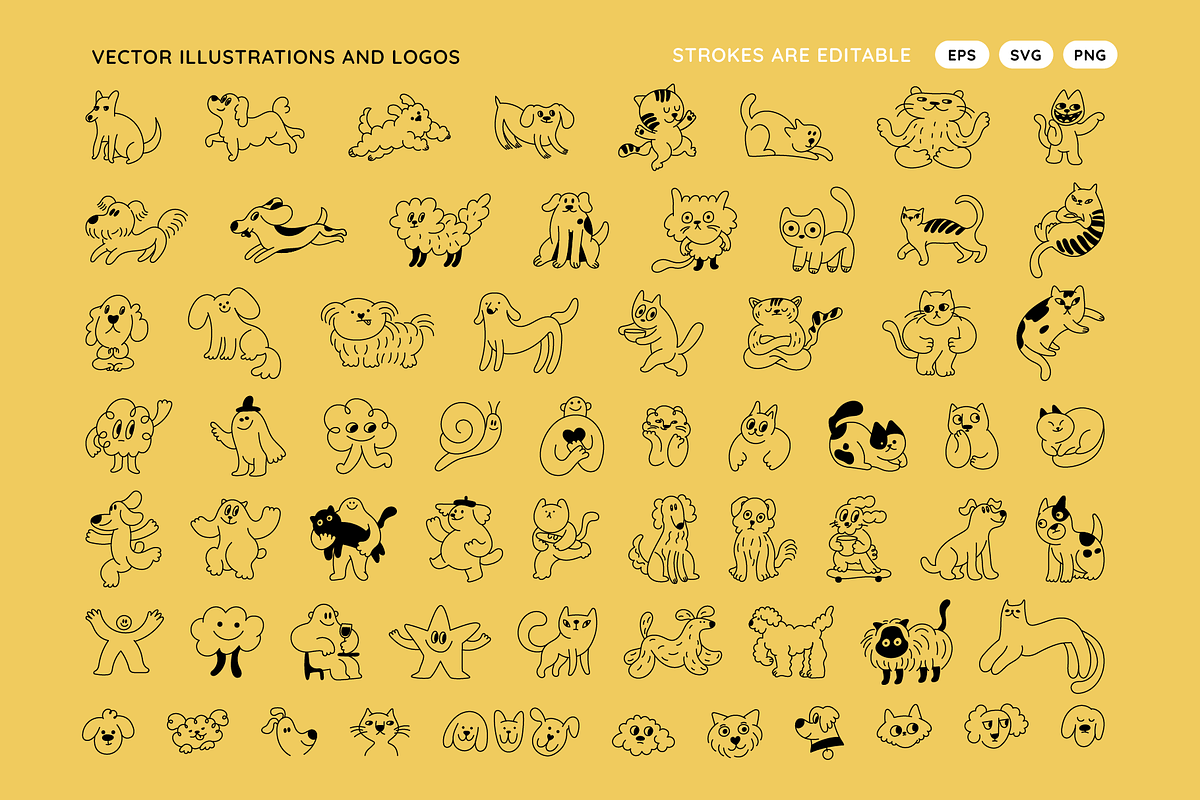 Pets and mascots, vector elements, a Graphic by venimo (Photo 2 of 13)