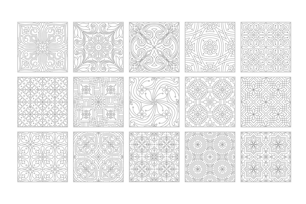 Monoline Ornaments, a Pattern Graphic by Crystal Line (Photo 4 of 9)