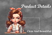 Grumpy Pin Up Housewife Clipart, an Animal Illustration by Craft Nest (Thumbnail 3 of 5)