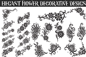 Elegant flower decorative design, an Illustration by Amazin_art