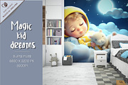 Magic kid dreams. Nursery Wallpaper., a Decorative Illustration by KENO Mascots (Thumbnail 5 of 8)