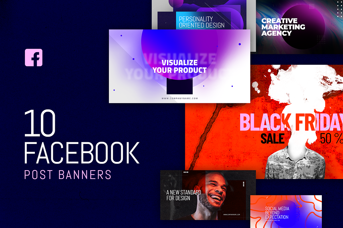 Facebook Post Banners v5, a Social Media Template by Ceaso Store (Photo 1 of 6)