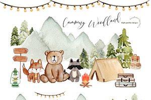 Nursery Camping Woodland Clipart