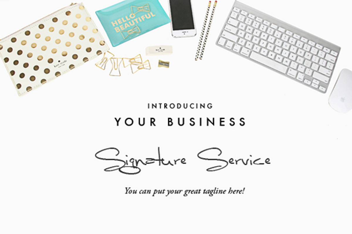 Styled Stock Desk Gold Polka Dots, a Product Mockup by Stockographer