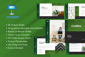 CLERRA  Business Keynote Template, a Presentation Template by Rizki Herdian