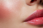 Woman's glowing smooth skin with pink blush and vibrant glossy l, a Beauty & Fashion Photo by Studio ANNA (Thumbnail 2 of 2)