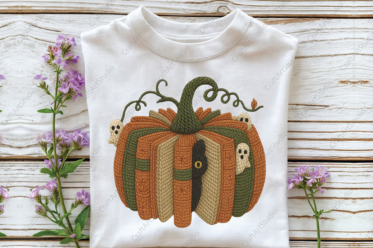 Crochet Fall Book Pumpkin PNG, an Illustration by CraftArtStudio (Photo 3 of 4)